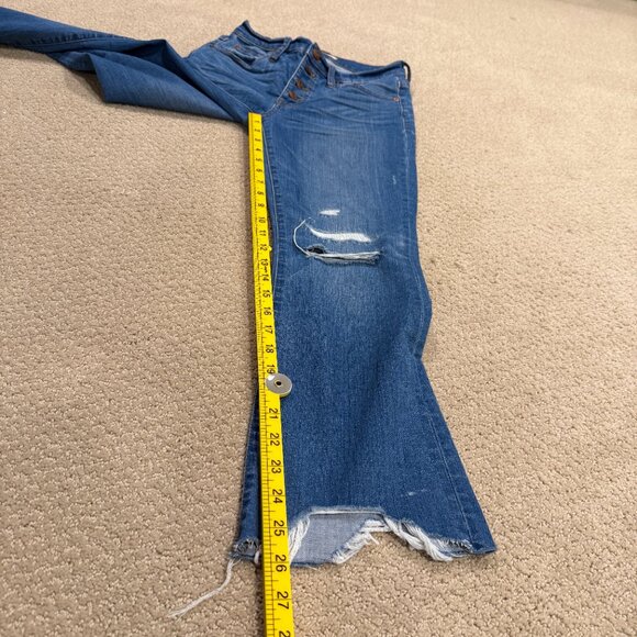 Madewell Cali Demi-Boot Jean Boho Ankle Bronson Wash: Button-Front Sz 25 JO512 - Picture 12 of 16